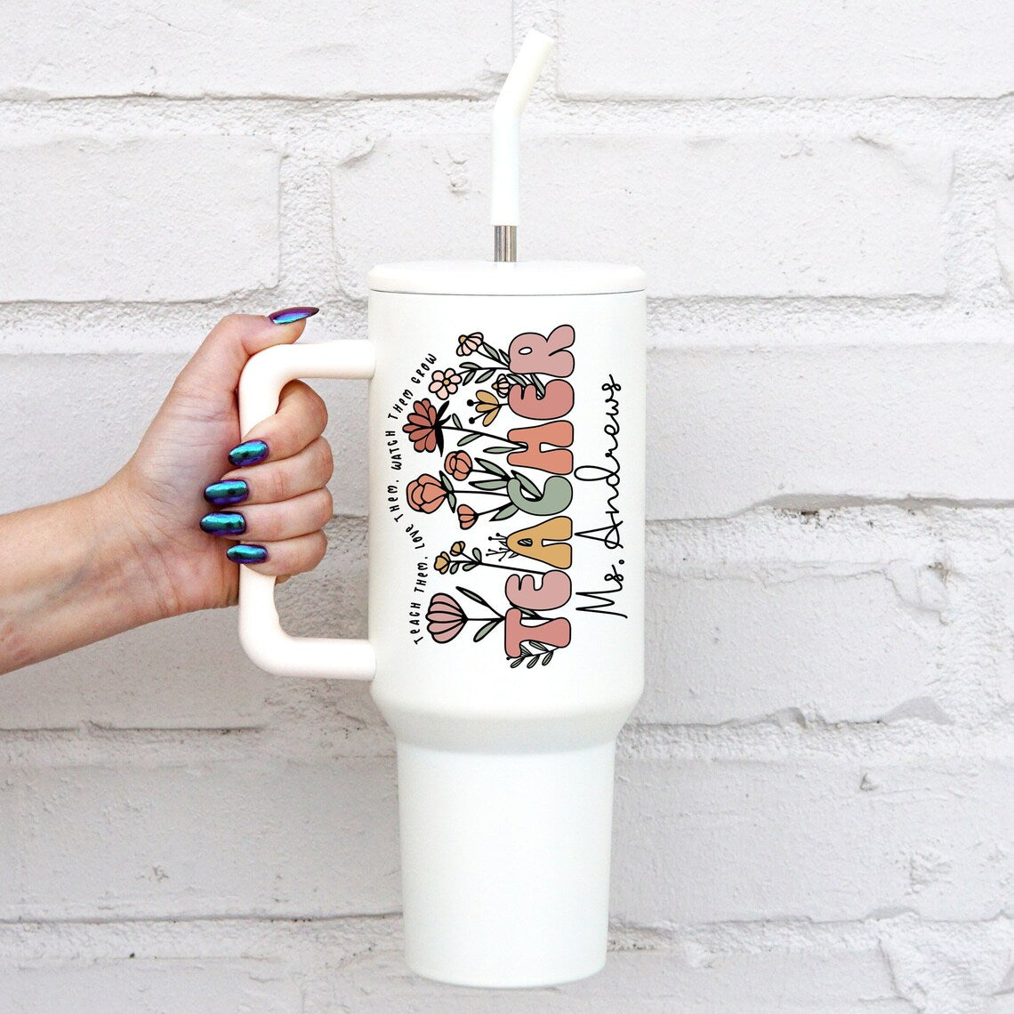 Teacher Appreciation Gift Bulk, Personalized Teacher 40oz Tumbler, Teacher Gift, Teacher Week, Back to School Gift, Thank You Gift Teacher