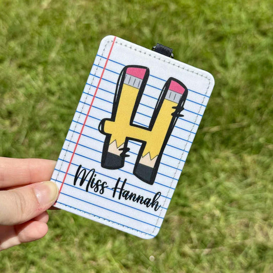 Teacher ID Badge, Custom ID Badge, Teacher Gift, ID Badge Holder, Meet The Teacher Gift, Back to School, Personalized Badge Holder