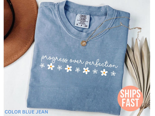 Progress Over Perfection Shirt Inspirational Teacher Shirt, Teacher Team Shirt , Back to School, Teacher Appreciation Gift